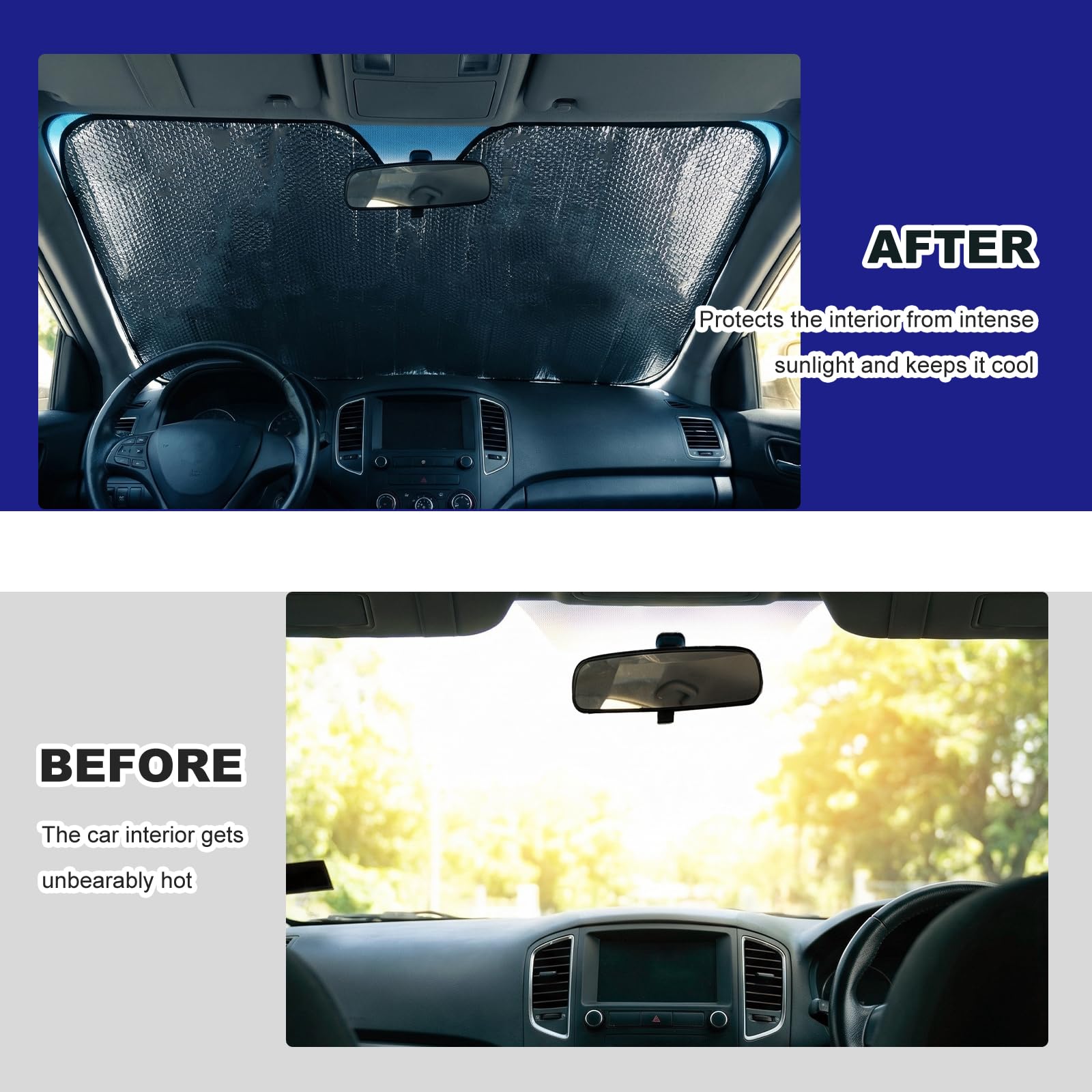 Amazon.com: Rdxcv Car Windshield Sunshade, 55